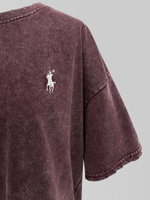 Футболка LJHY 91706 однотонная рваная с логотипом на груди