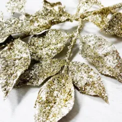 Ветвь с листочками шампань 71 см., Christmas DeLuxe (89516)