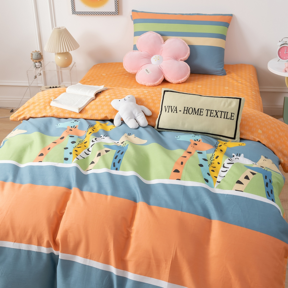 Комплект постельного белья на резинке Сатин Люкс KIDS 100% хлопок CDKR055