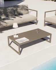 Comova Журнальный столик для улицы из зеленого алюминия 60 x 114 см