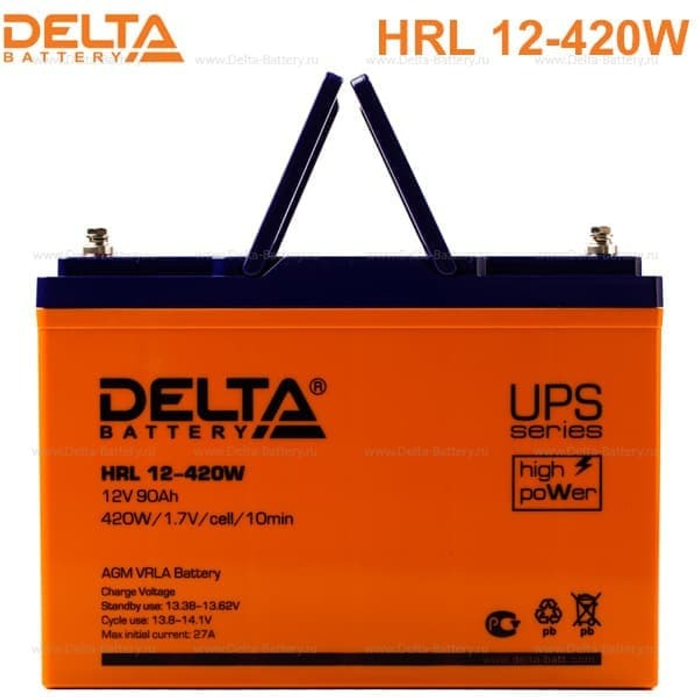 Аккумуляторная батарея Delta HRL 12-420W (12V / 90Ah)