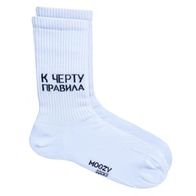 Носки MOGZY К черту правила, белый