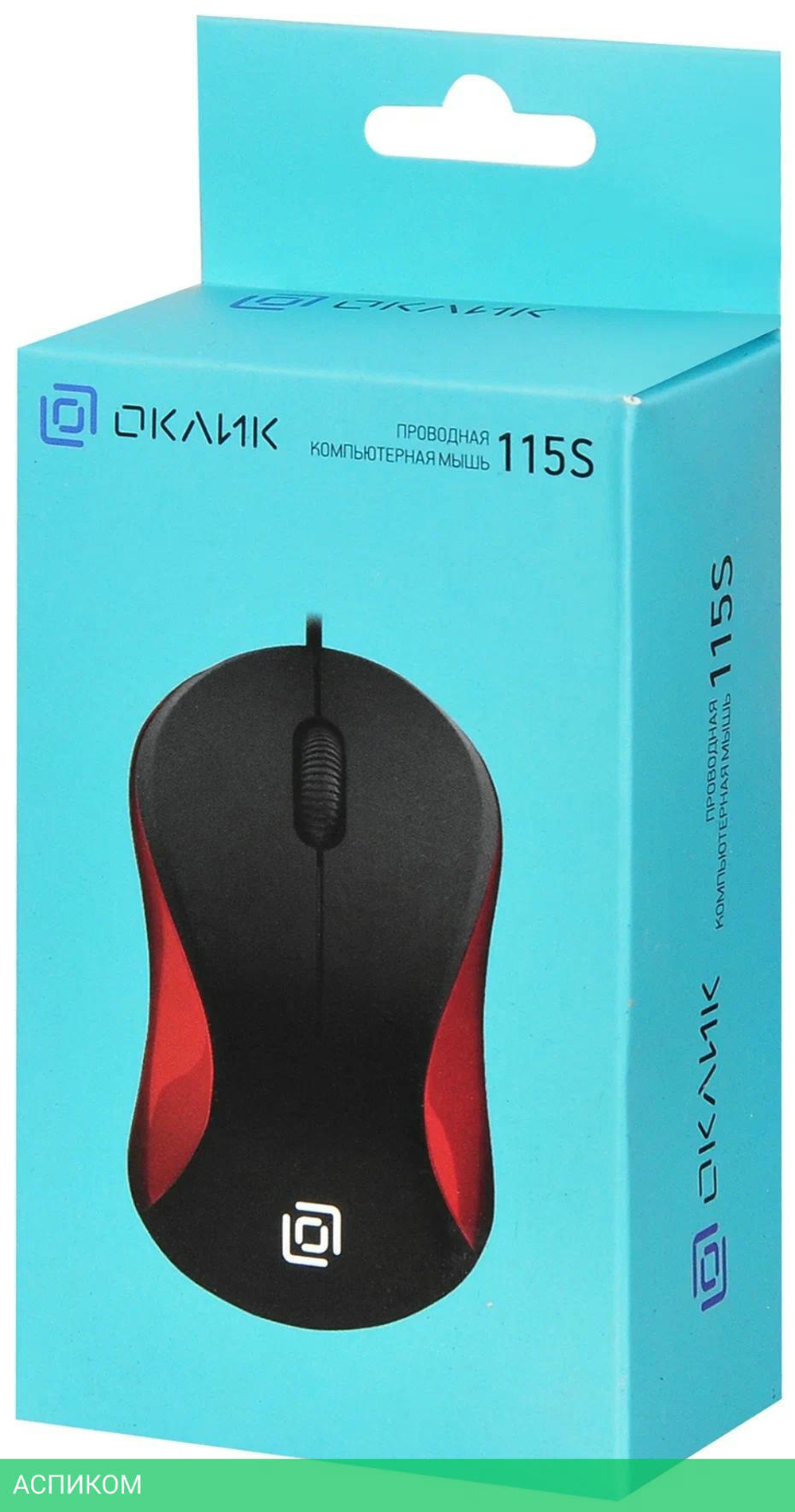 Мышь Oklick 115S черный/красный