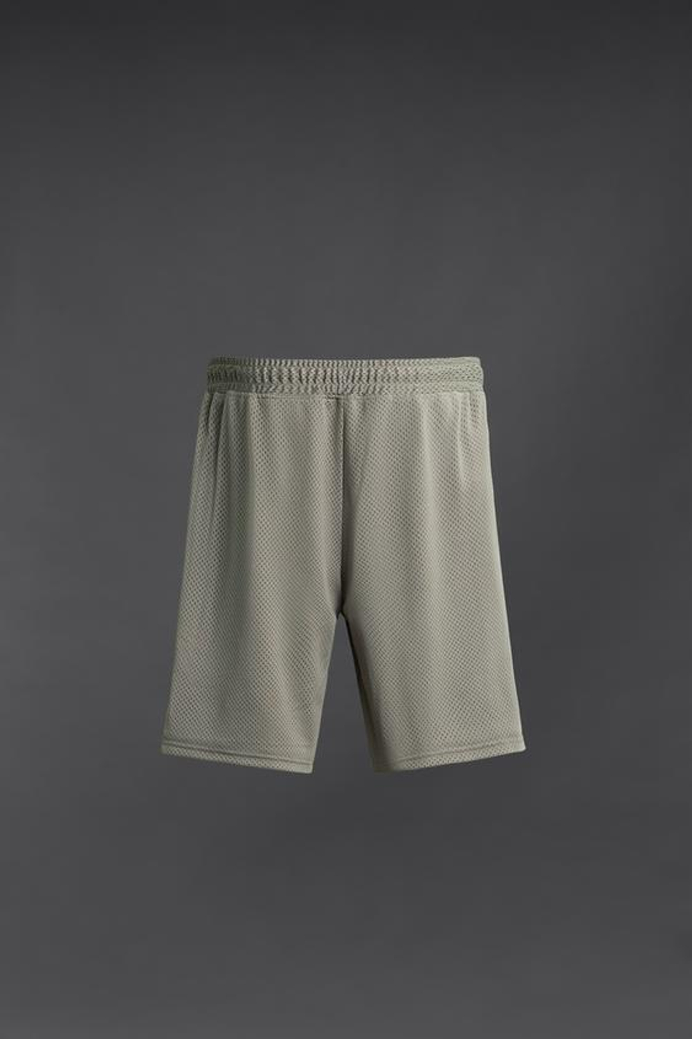 ZARA ШОРТЫ ИЗ СЕТЧАТОЙ ТКАНИ, СЕРО-КОРИЧНЕВЫЙ