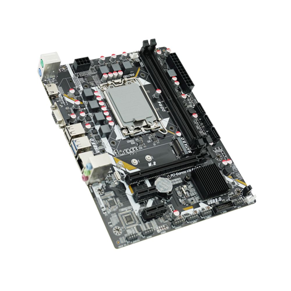 Материнская плата AFOX IH610D4-MA5-V2, Socket1700, mATX, Retail, 2xDDR4, PCIe4.0, 1xM.2, GLAN, 2xPS/2, 6xUSB2, 4xUSB3, VGA, HDMI