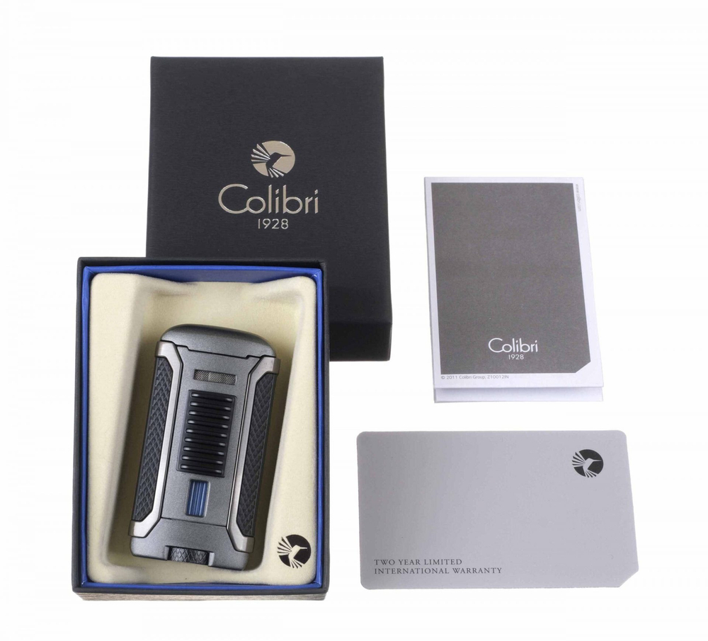 Зажигалка сигарная Colibri Apex, серая