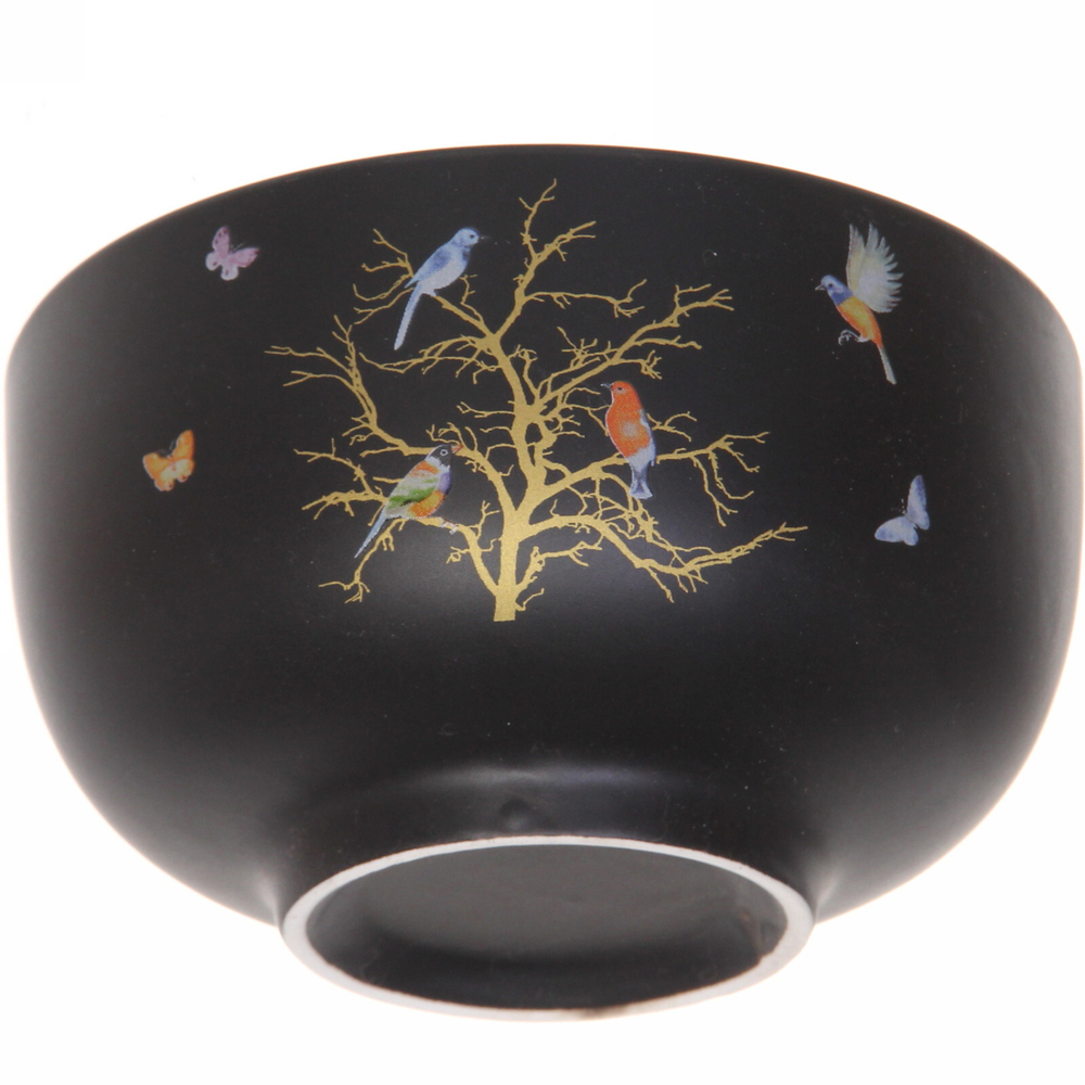 Салатник керамический «Райский сад» 11,5*6см, черный