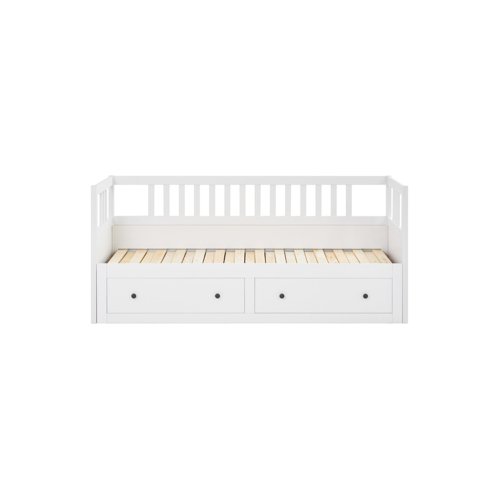 Кровать-кушетка раздвижная с ящиками, КЫМОР (HEMNES), 80х200 см, белый