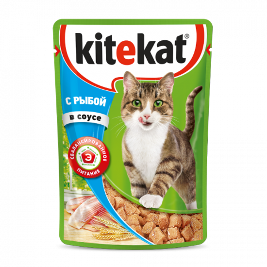 Kitekat пауч с рыбой в соусе 85 гр Kitekat пауч с рыбой в соусе 85 гр