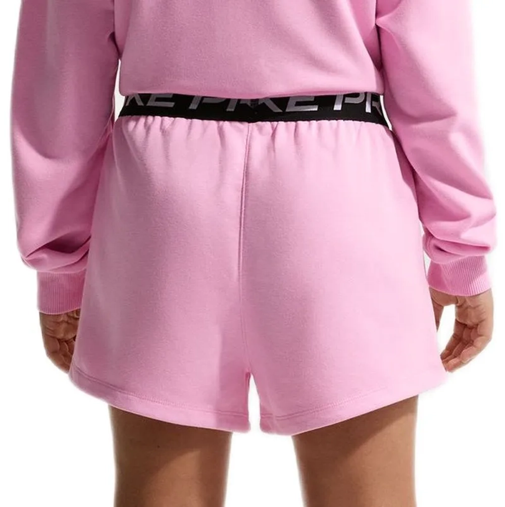 Детские шорты Nike Kids Pro Fleece Dri-Fit - pink rise/pink rise/black/white