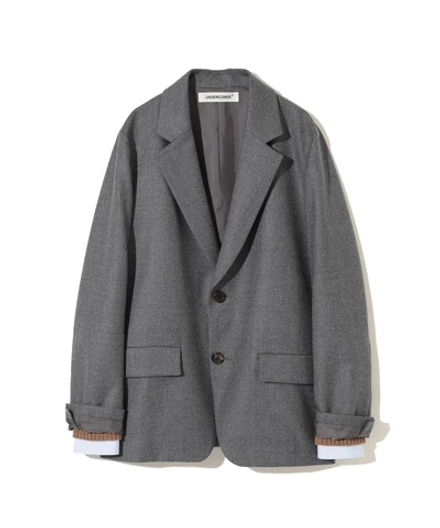 UNDERCOVER ЖАКЕТ КОМБИНИРОВАННЫЙ СЕРЫЙ
