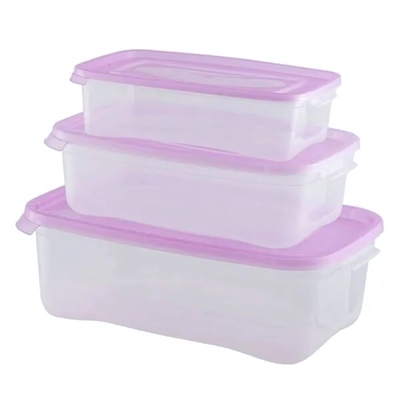 Комплект контейнеров СВЧ 0,7+1,2+2,2л, прямоугольные КАСКАД