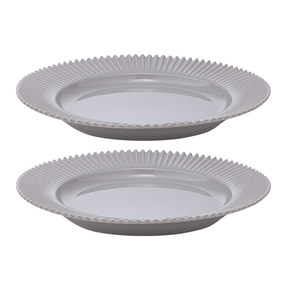 Набор из двух тарелок темно-серого цвета из коллекции edge, 21 см