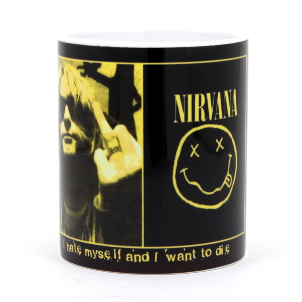 Кружка Nirvana Kurt Cobain:"I Hate Myself and Want to Die" (087)