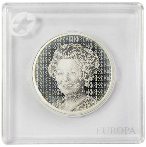5 евро. 400 лет со дня рождения Рембрандта. Нидерланды. Серебро. 2006 г. PROOF. В оригинальной квадрокапсуле