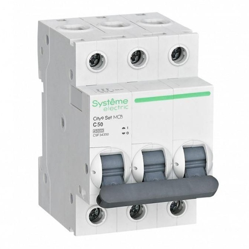 Автоматический выключатель City9 Set 50А С 3П 6кА Systeme Electric (автомат электрический) C9F36350