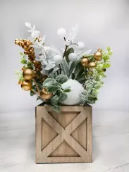 Новогодняя настольная композиция в коробе 30 см., Christmas DeLuxe (89297)