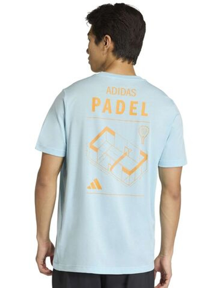 Теннисная футболка Adidas Padel Cat Graphic - ice blue