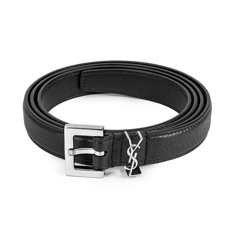 Пояс SAINT LAURENT Logo 2cm, 612616BRM0E-1000