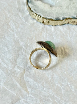 Кольцо Nature Bijoux, Aventurine, разъемное, с авантюрином и деревом роблес, NB25.1-19-25752 (зелены