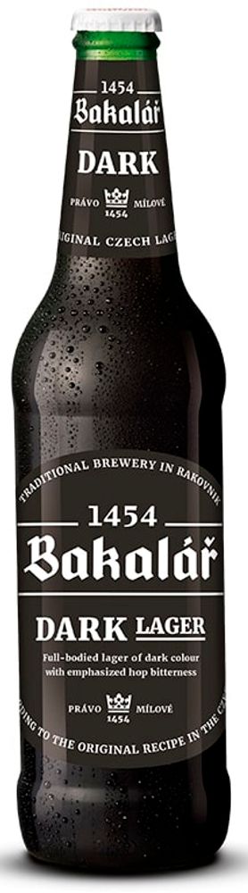 Пиво Бакалар Темный Лагер / Bakalar Dark Lager 0.5 - стекло