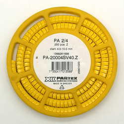Маркер кабельный сеч.4-10мм PA 2/4 Weidmuller PARTEX РА-20004SV40.Z 1568261698 (250 шт.)
