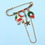 Брошь - булавка новогодняя «Best Podarok - Дед Мороз «, 7*7см