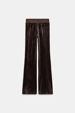 ZARA БАРХАТНЫЕ БРЮКИ, КОРИЧНЕВЫЙ