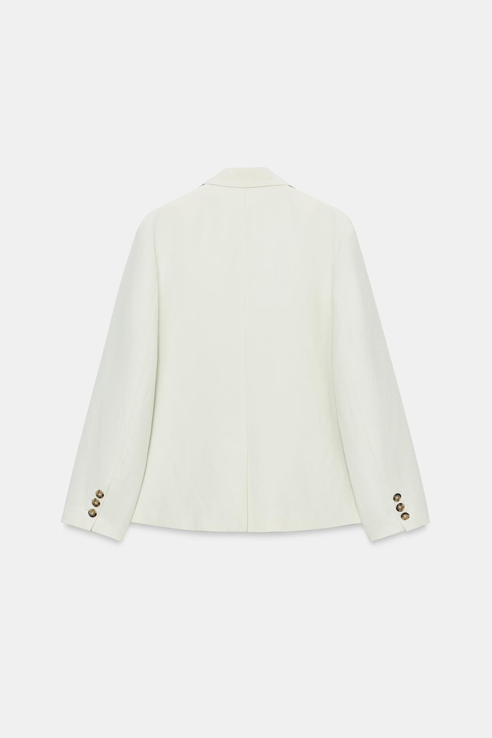 ZARA ПРЯМОЙ БЛЕЙЗЕР ИЗ ЛЬНЯНОЙ СМЕСИ — ZW COLLECTION, ЦВЕТ ЛЬДА