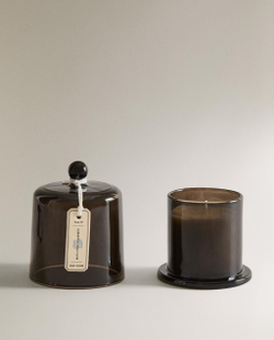 Zara Home Свеча ароматическая C dre pic 140 г, растительный воск, аромат древесный, Коричневый