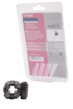 Пепельное эротическое кольцо с вибрацией Orgasmus III (Цвет: серый)