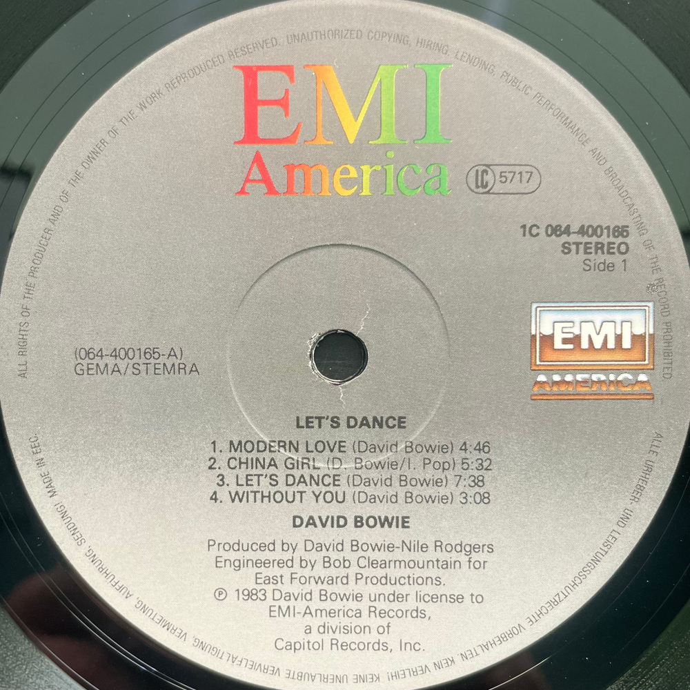 David Bowie ‎– Let's Dance (Европа 1983г.)