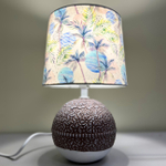 Настольный светильник 1х40Вт Е14, керамика/ткань, коричневый