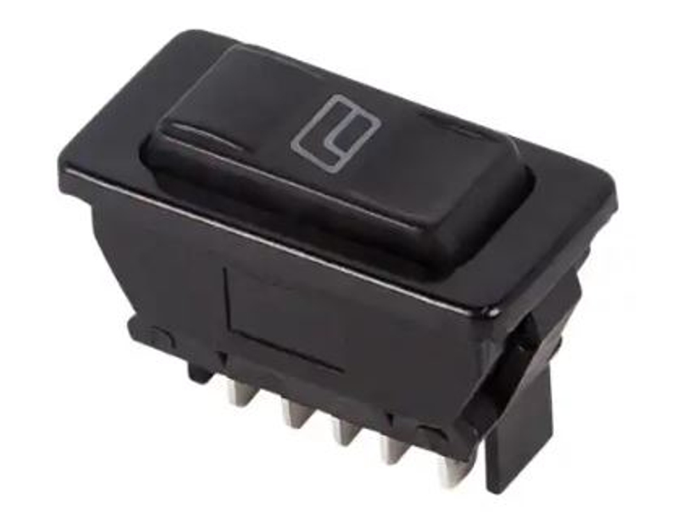 Клавиша стеклоподъемника 12V 20А (5с) (ON)-OFF-(ON) черный с подсветкой (ASW-02D) REXANT 364420