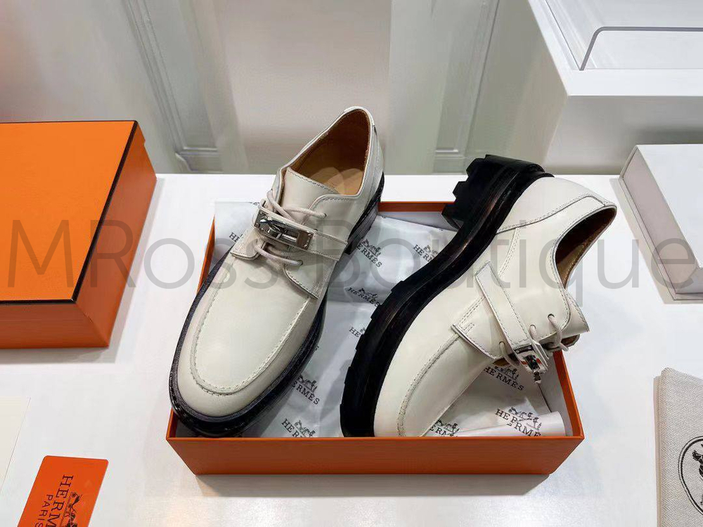 Женские белые ботинки Hermes (Гермес) премиум класса