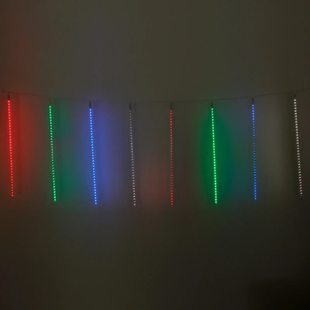 Гирлянда для улицы «Тающая сосулька» 3,0 м*80 см 575 лампы LED, IP-54, Мультицвет (8 трубок)