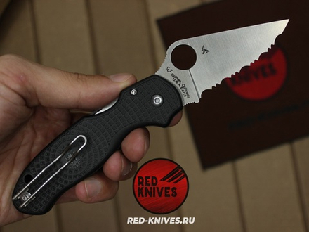 Нож Spyderco Para 3 LTW - черная рук., клинок серрейтор RK/Н84