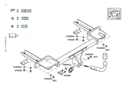 Фаркоп Westfalia 314469600001 Chevrolet Cruze 2013-2015(паспорт и сертификат в комплекте)(без электрики)