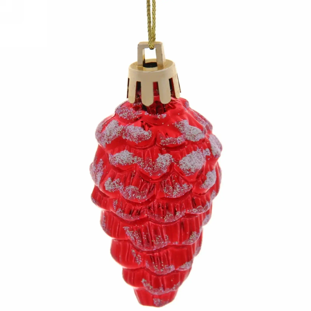 Ёлочные игрушки «Шишечки» 5,5см микс цветов (набор 4шт)