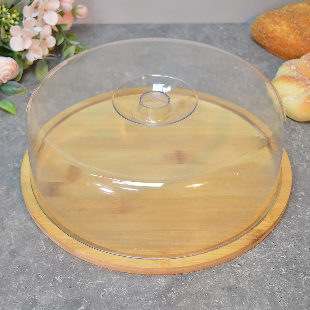 Блюдо с крышкой 28*9см бамбук