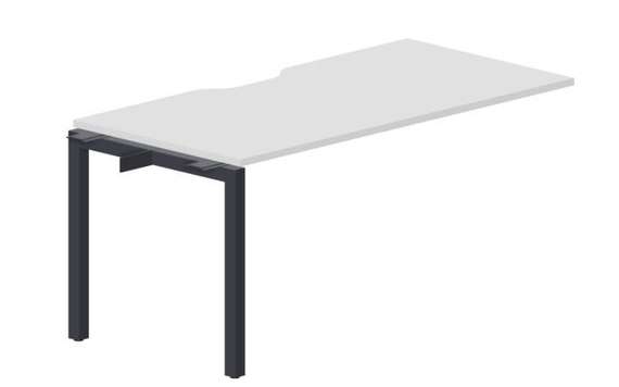 стол Polo 1580х780х750мм (с эргономичным вырезом) - приставной элемент