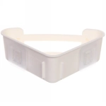 Полка для ванны угловая с липким слоем «Стайл»белая 26х19х7,5см