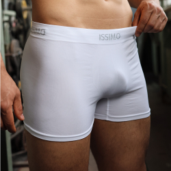 Мужские трусы боксеры белые бесшовные ISSIMO BOXER 211