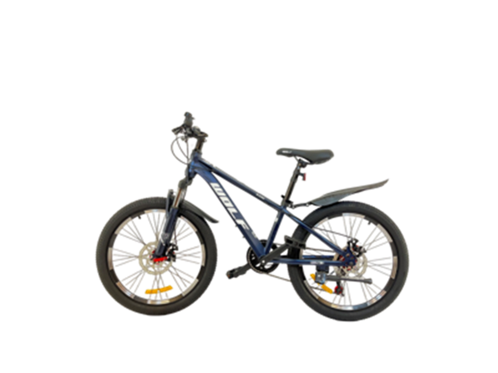 Велосипед Wolf Kuqi  22" 7скор (Shimano, стальная рама, диск. тормоз, выточка обода) Матово-голубой