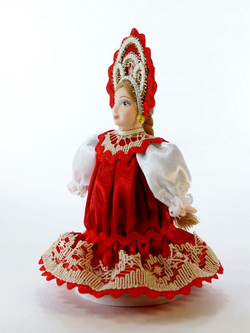 Кукла коллекционная Прасковья в русском костюме