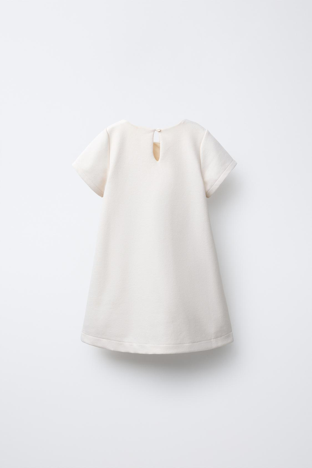 ZARA ПЛАТЬЕ С БАНТОМ, ЭКРЮ