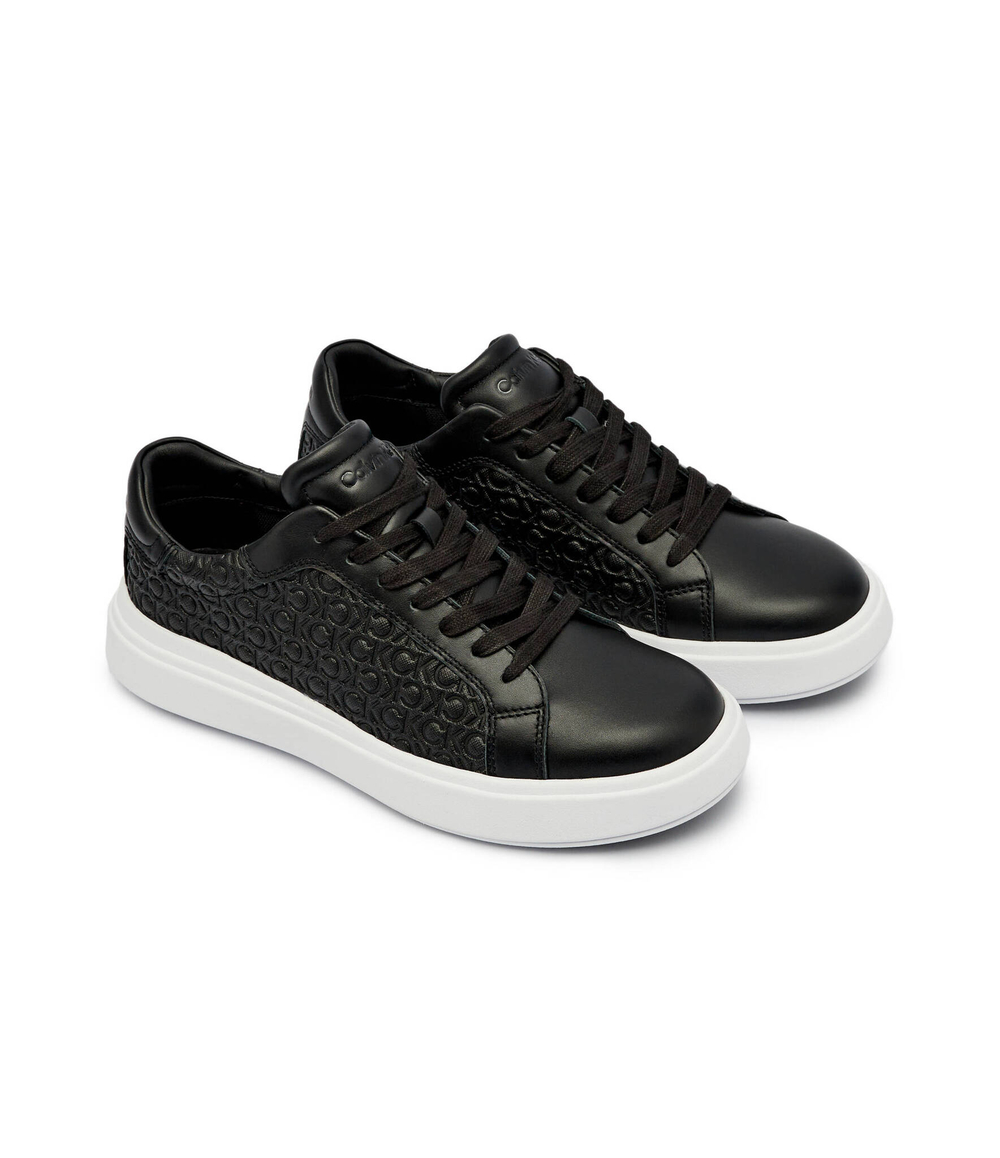 Кожаные кроссовки Calvin Klein - черный(HM0HM01498)