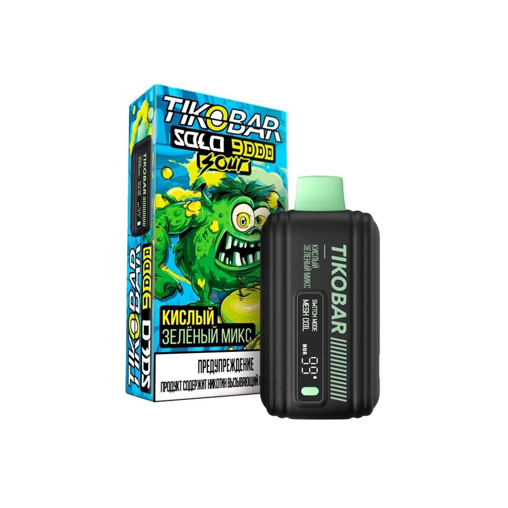 Tikobar Solo 9000 - Sour Green Soda (Кислый Зеленый Микс)