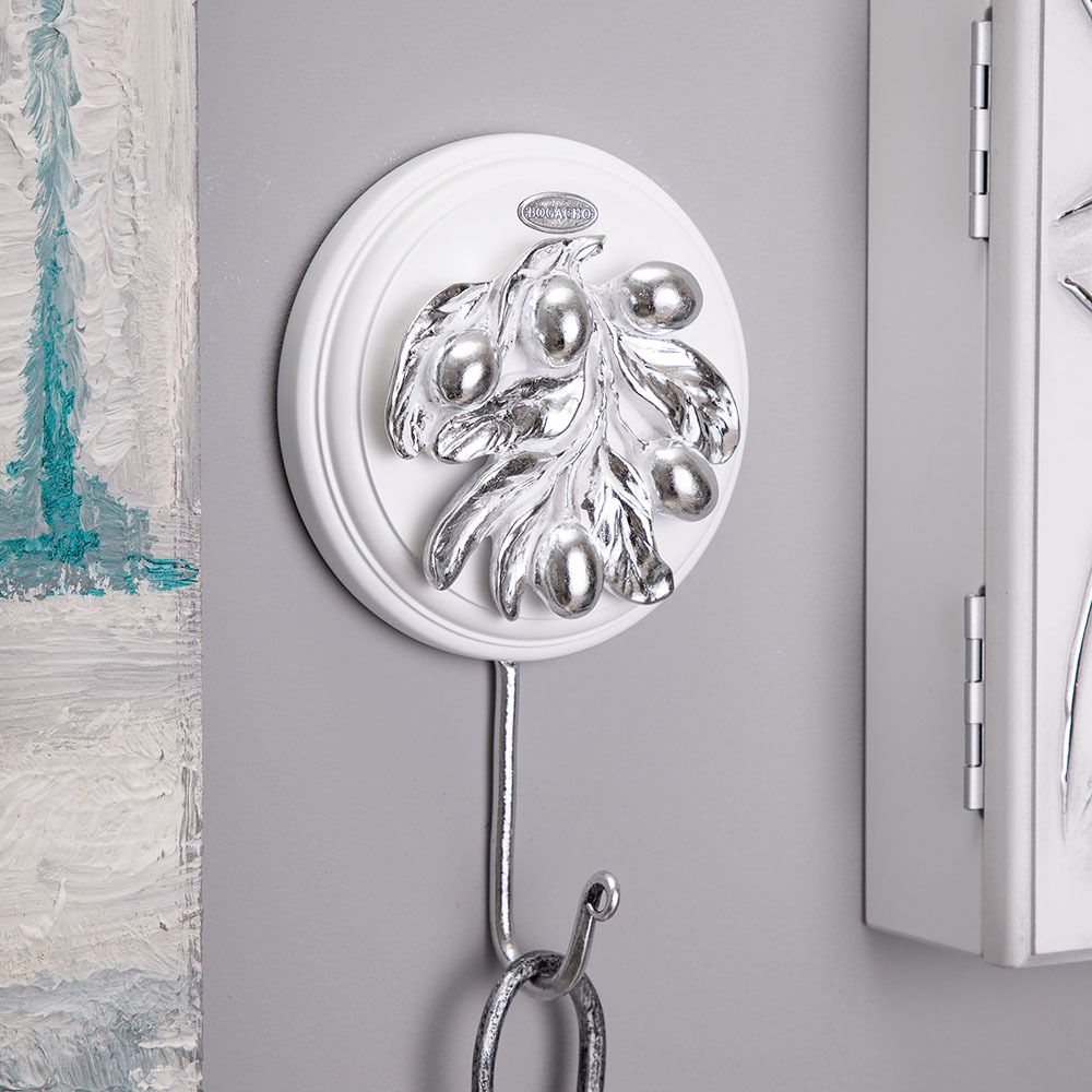 Настенный крючок Oliva Branch (Олива Бранч) Айс Античное серебро