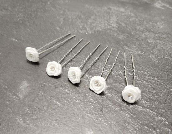 Набор шпилек "Розы большие" латекс, 3 шт, бирюза